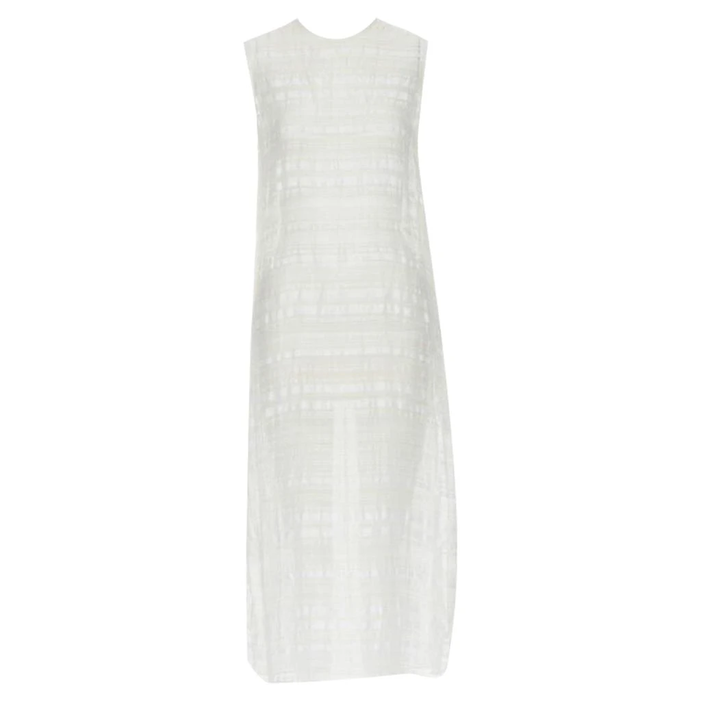 Raey striped semi sheer midi casual day dress 1