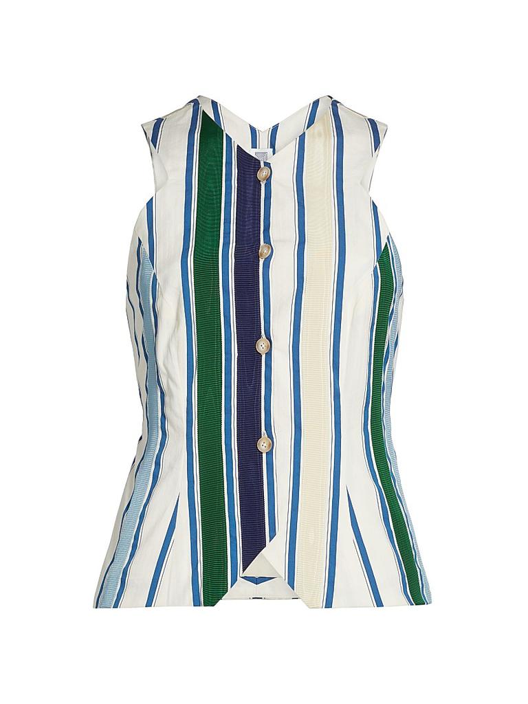 Rosie Assoulin King Giorgio Striped Cotton-Blend Vest