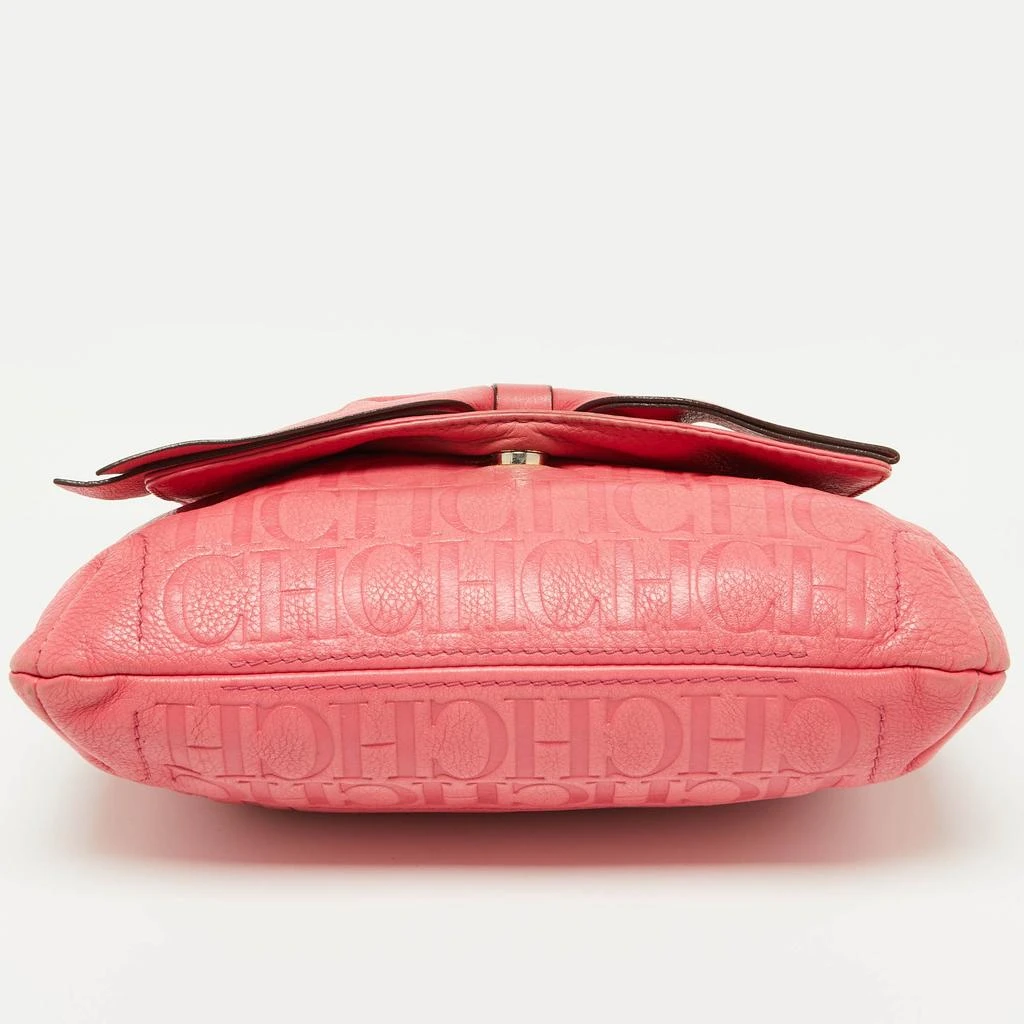 CH Carolina Herrera CH Carolina Herrera Pink Monogram Embossed Leather Audrey Shoulder Bag 15