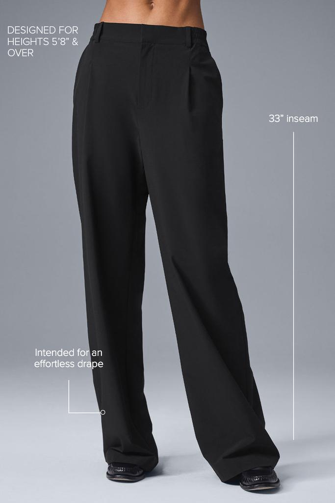 Alo High-Waist Pursuit Trouser (Long) - Black