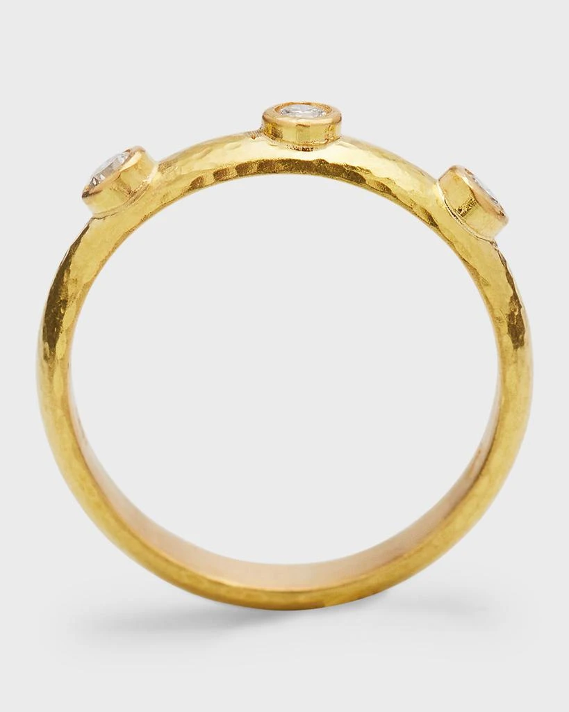 Elizabeth Locke 19K Yellow Gold 3-Diamond Stack Ring, Size 6.5 4