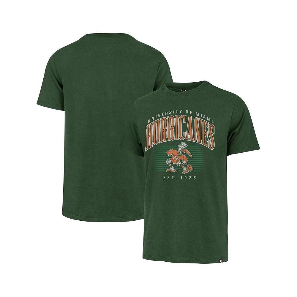 '47 Brand Men's Green Miami Hurricanes Double Header Franklin T-Shirt