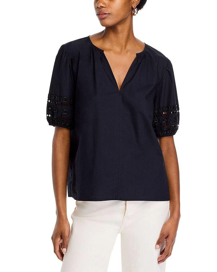 Velvet by Graham & Spencer Martha Puff Sleeve Top 1