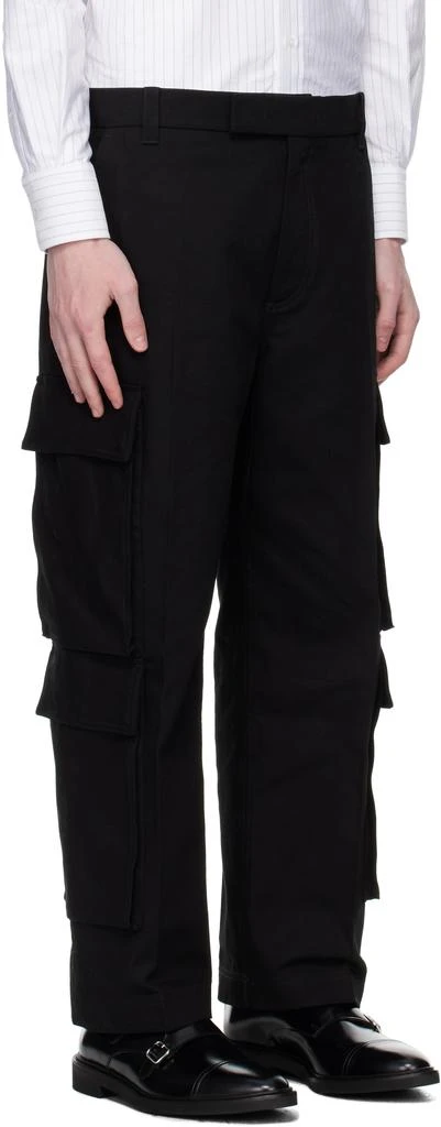 Thom Browne Black Washed Cotton Utility Chino Cargo Pants 2
