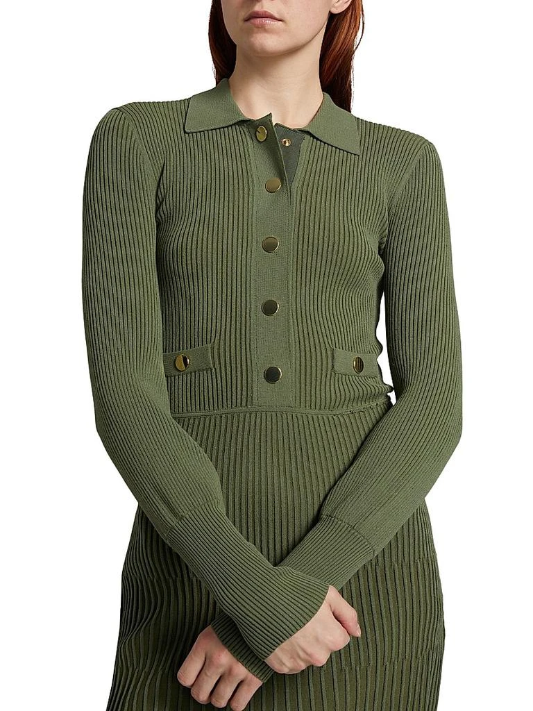 VERONICA BEARD Lauper Rib-Knit Sweaterdress 6