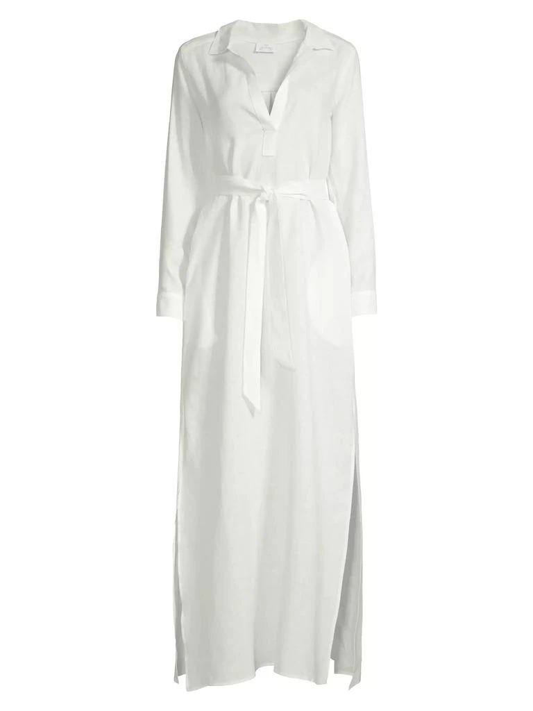 Pour Les Femmes Linen Maxi Shirtdress 1