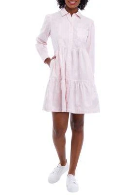Ivy Womens Long Sleeve Button Down Dress  On Sale Now with Up to 60% Off |  Discover Exclusive Deals & Savings at BeyondStyle  Authentic Crown & Ivy  Women|Casual Dresses |