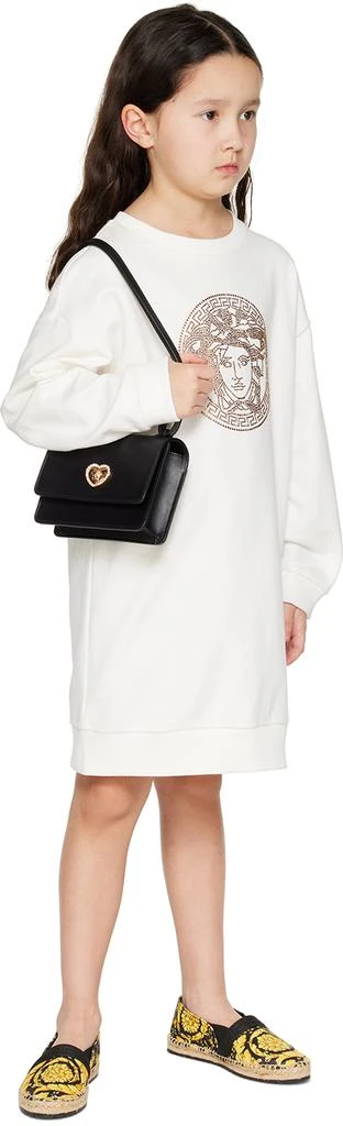 Versace Kids Black Heart Medusa Crossbody Bag 4