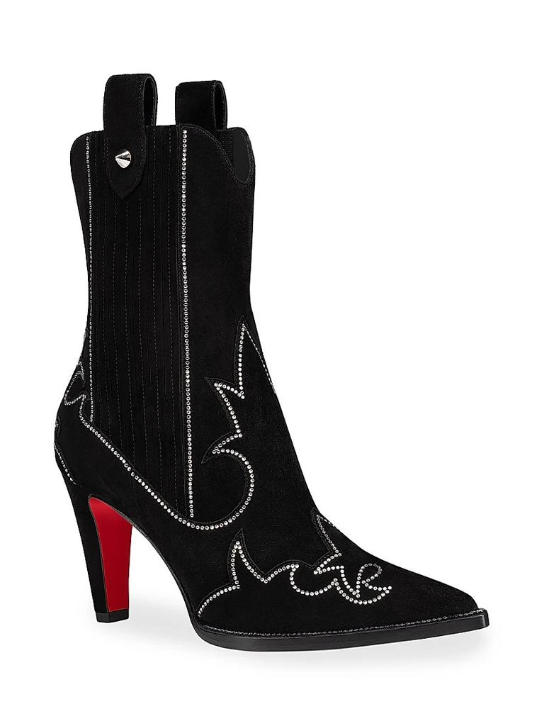 Christian Louboutin Santigag Strass 85MM Suede Boots 1