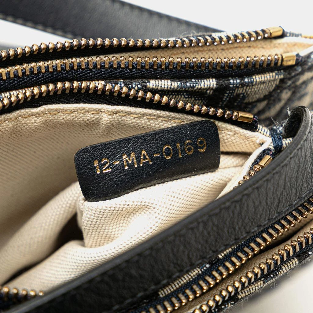 Dior Dior Blue Oblique Canvas Saddle Triple Zip Crossbody Bag 8