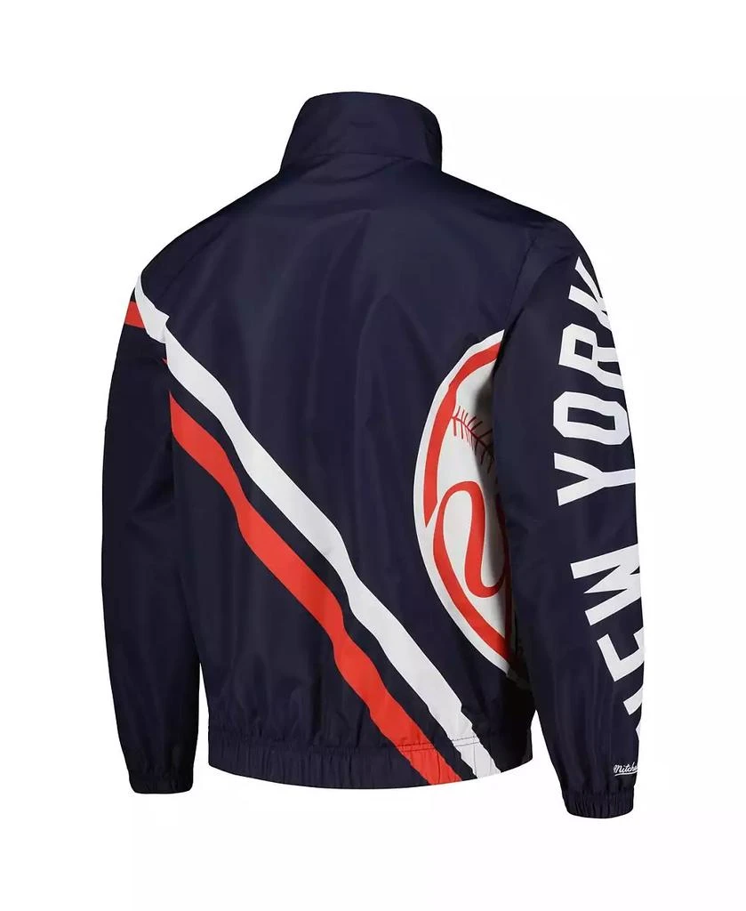 Mitchell & Ness Men's Navy New York Yankees Exploded Logo Warm Up Full-Zip Jacket 4