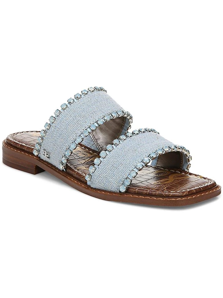 Sam Edelman Hopie Womens Embellished Square Toe Slide Sandals 6