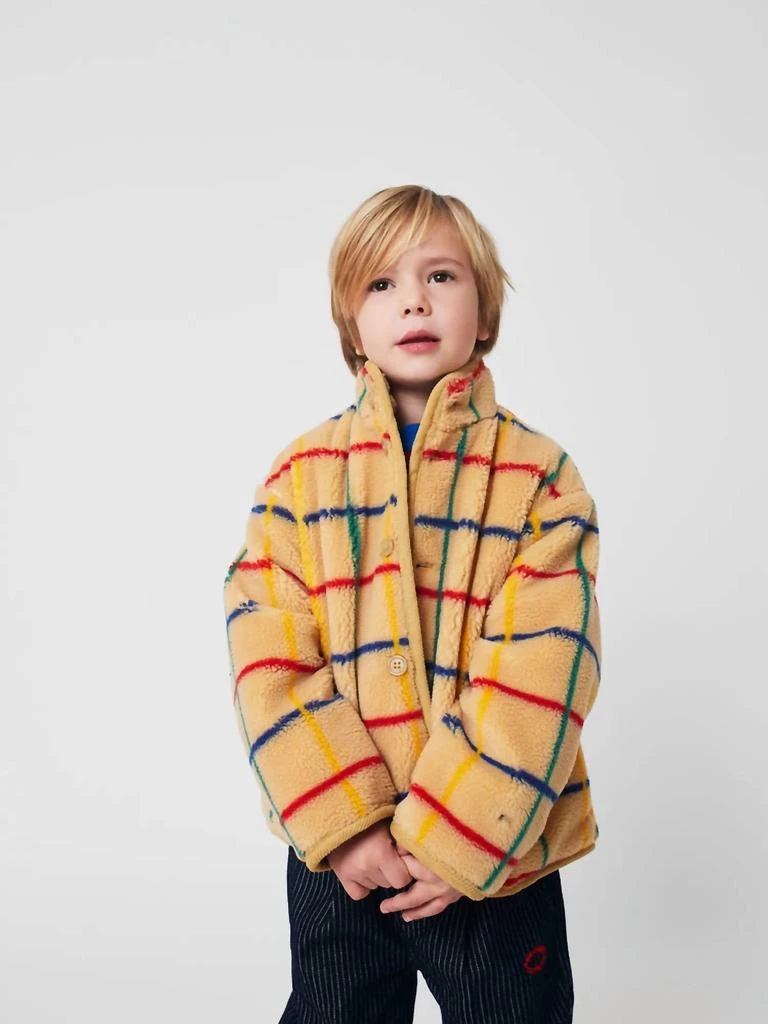 BOBO CHOSES Bobo Choses - Color Stripes Sheepskin Jacket