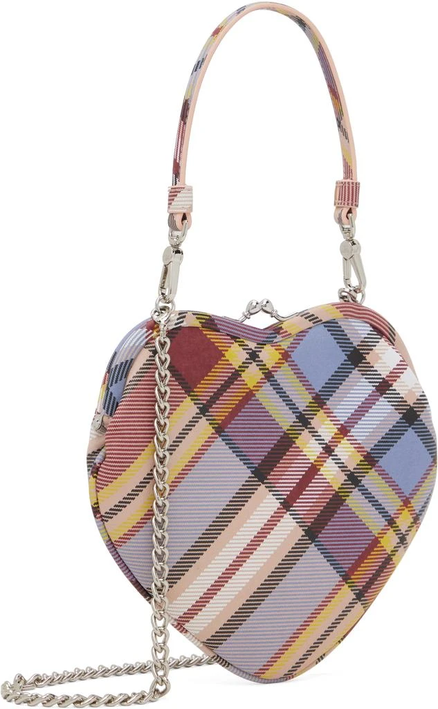 Vivienne Westwood Multicolor Nubuck Tartan Belle Heart Frame Bag 3