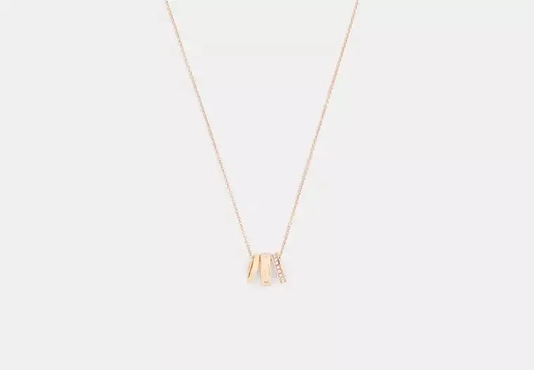Coach Repeated C Rondelle Necklace
