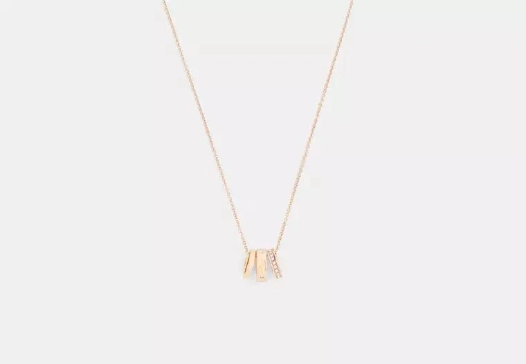 Coach Repeated C Rondelle Necklace