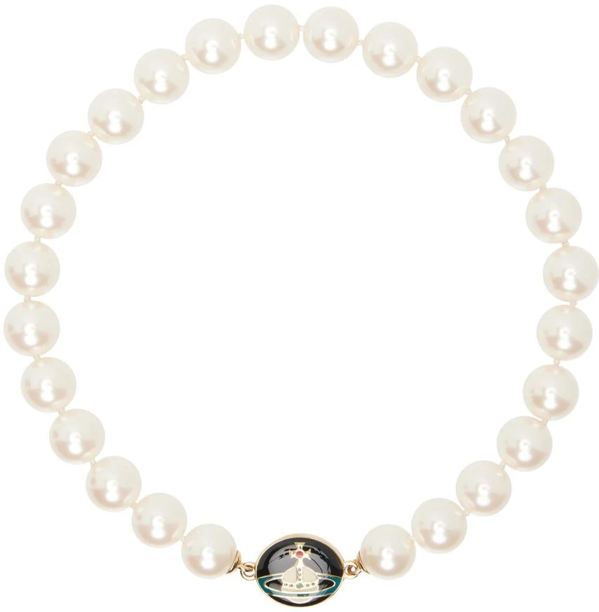 Vivienne Westwood White Loelia Large Pearl Necklace 1