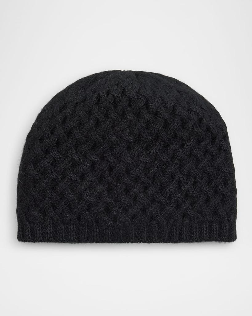 Portolano Basketweave Cashmere Beanie