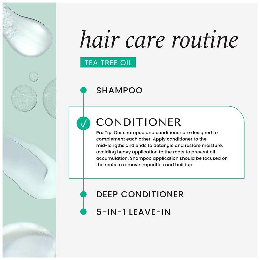 Hask Tea Tree & Rosemary Scalp Care Conditioner Hair Care 5