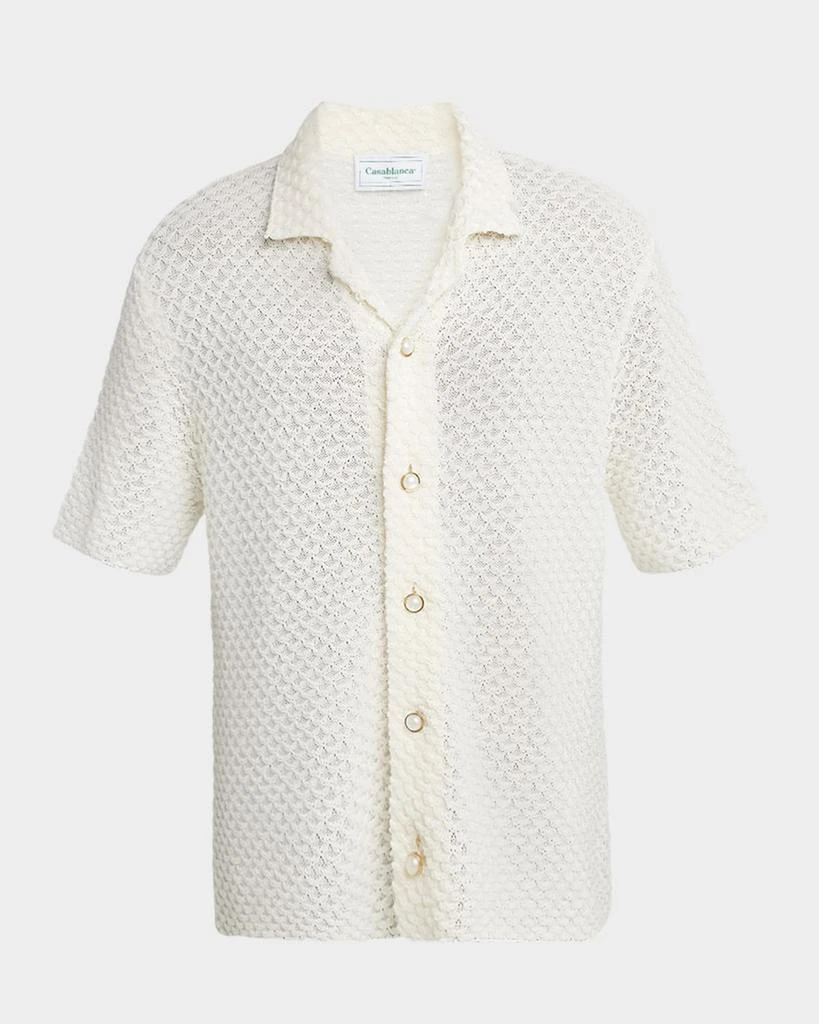 Casablanca Men's Open Stitch Summer Camp Shirt 1