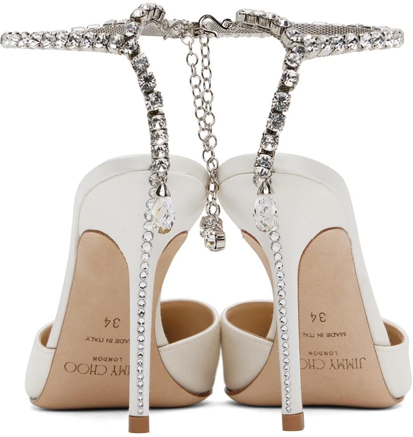 Jimmy Choo White Saeda 100 Heels 2