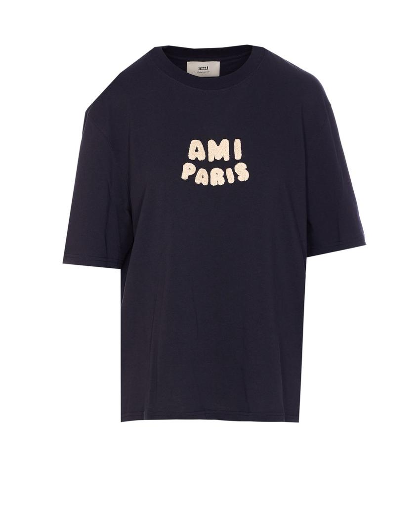 AMI AMI Paris Logo Patch Crewneck T-Shirt