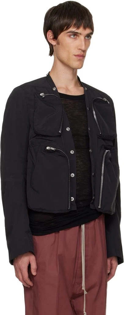 Rick Owens Black Cargo Bomber Jacket 2
