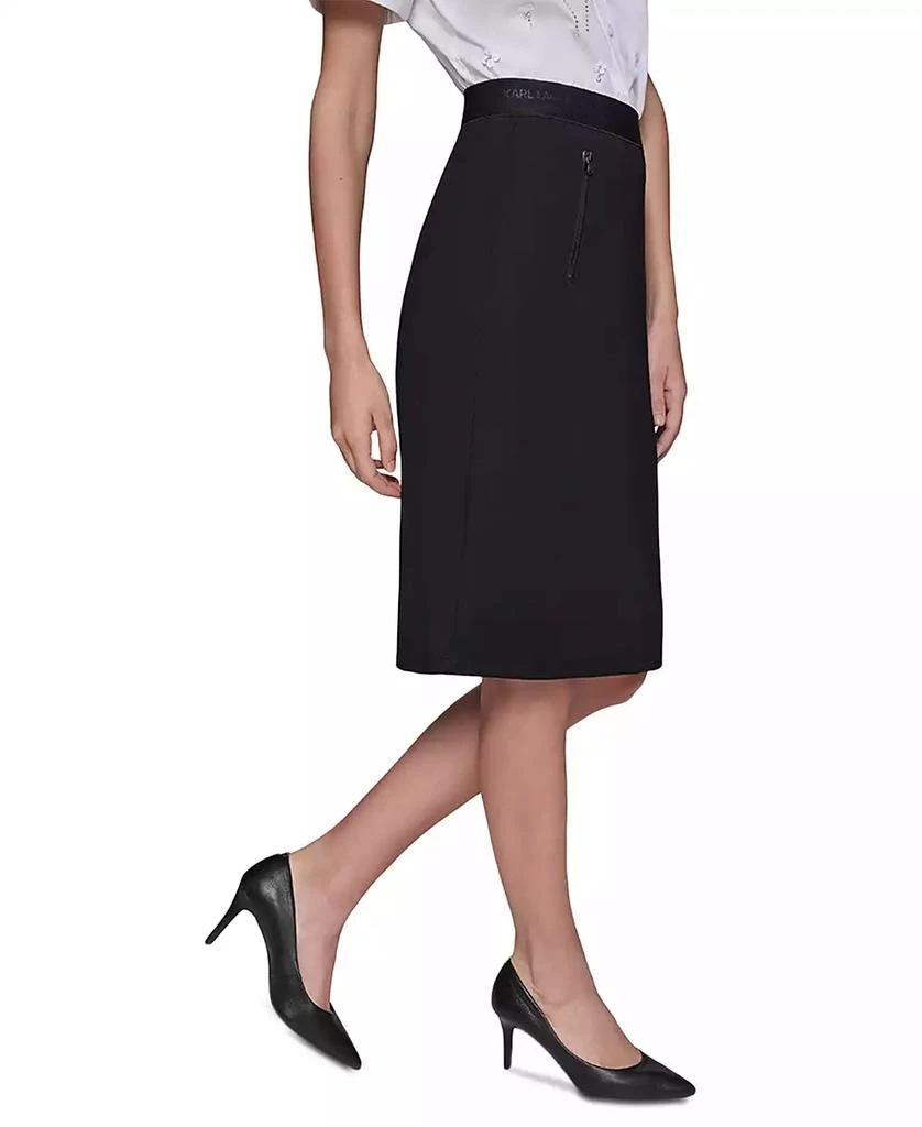 Karl Lagerfeld Paris Women's Compression Pull-On Pencil Skirt 3
