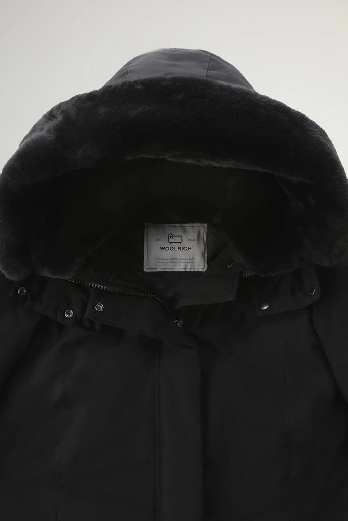 WOOLRICH Bow Bridge Parka in Ramar Cloth with Faux Fur - Women - Black 6