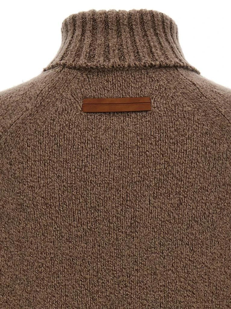 Zegna Boucle Silk Cashmere Sweater 4