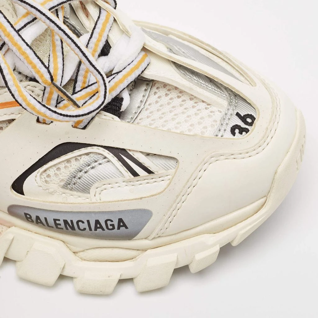 Balenciaga Balenciaga White/Orange Leather and Mesh Track Low Top Sneakers Size 36 7