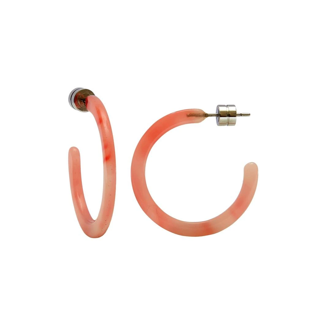MACHETE Mini Hoops in Bright Pink 1