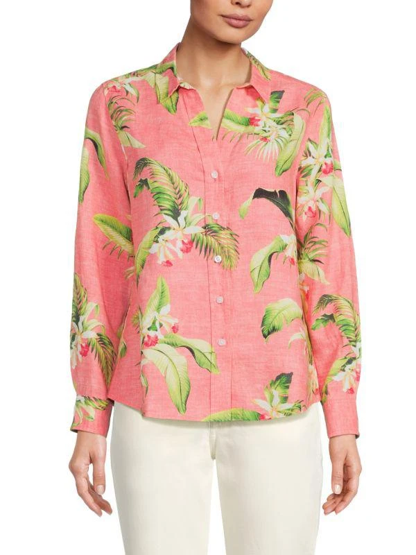 Tommy Bahama La Brisa Blooms Print Linen Shirt 1