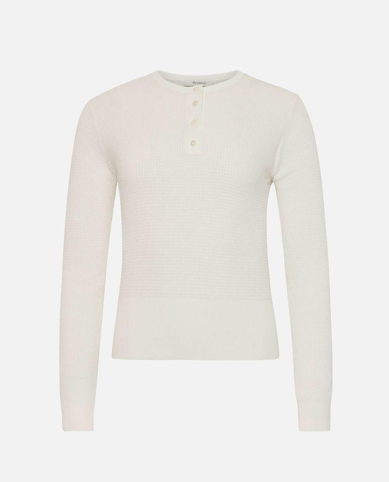 JW Anderson Ls Waffle Henley Top