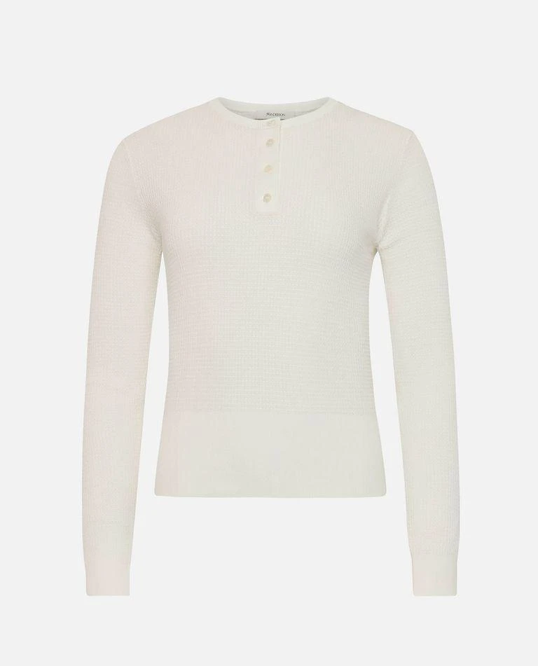 JW Anderson Ls Waffle Henley Top 1