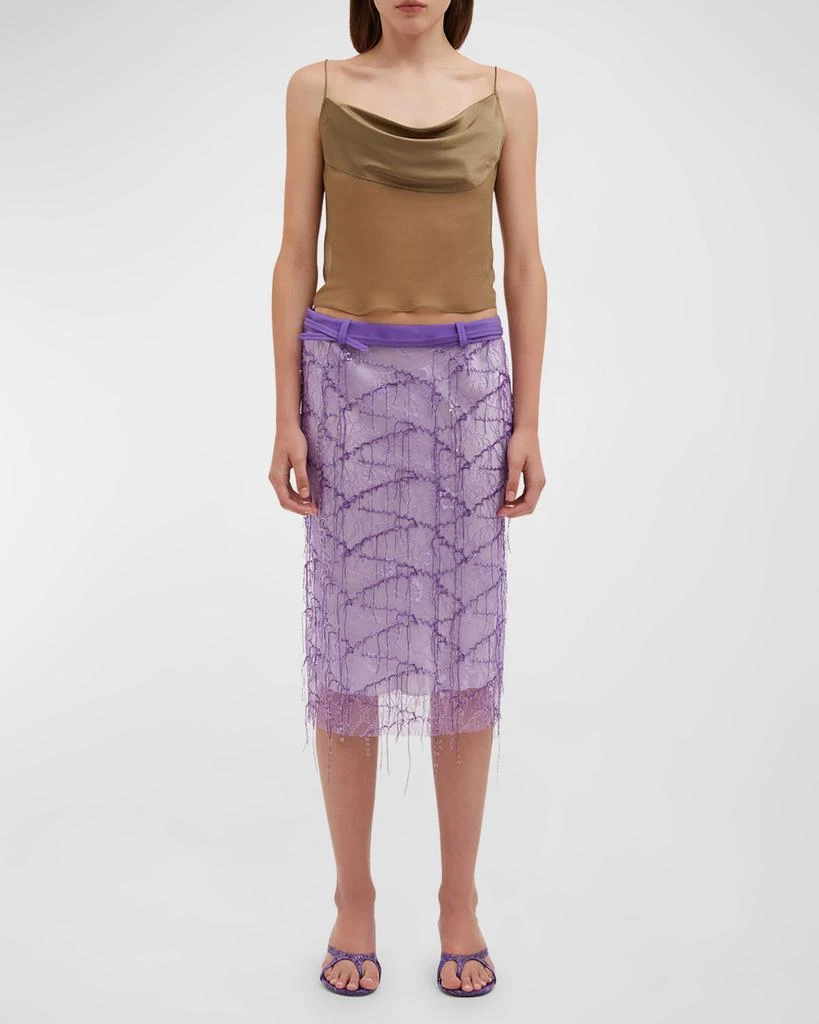 Christopher Esber Beaded Ivy Lace Skirt 2