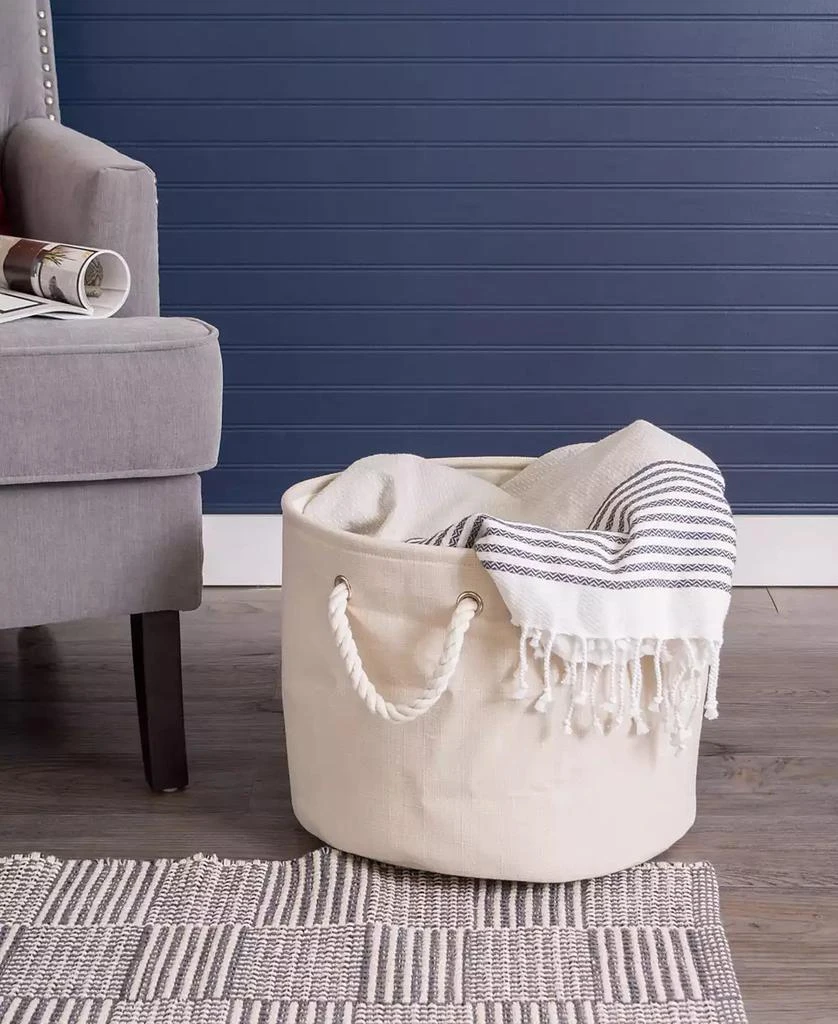 Design Imports Polyester Bin Variegated Round Large 4