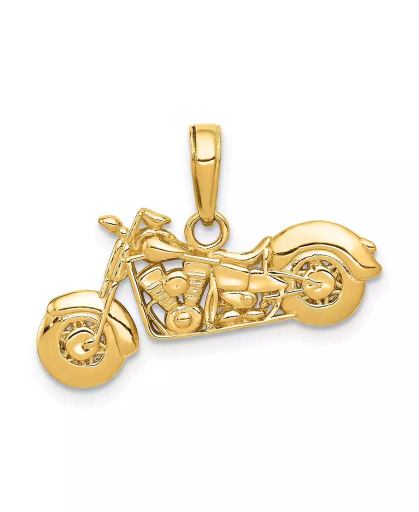 Macy's Motorcycle Pendant in 14k Yellow Gold