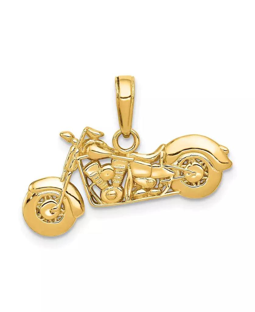 Macy's Motorcycle Pendant in 14k Yellow Gold 1