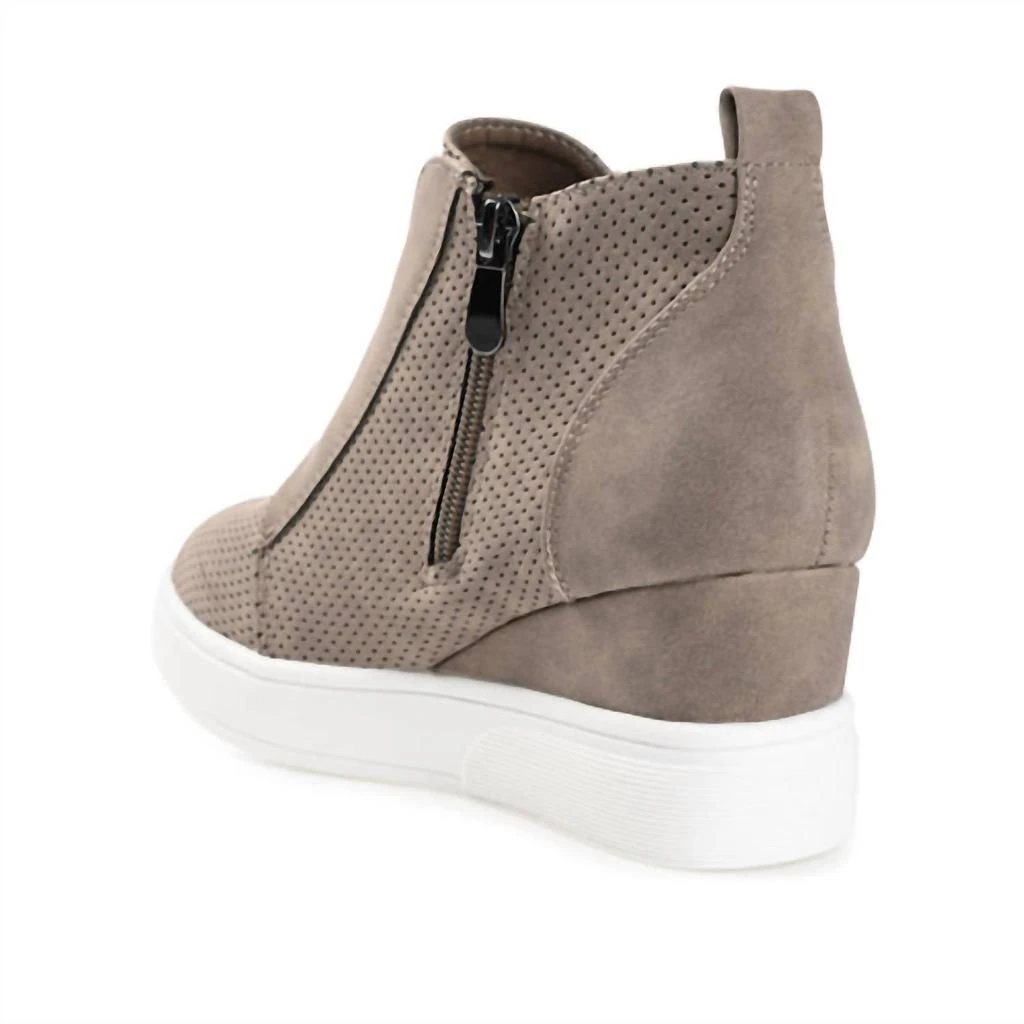 Journee Collection Journee Collection - Women's Clara Wedge Sneakers In Faux Leather 5