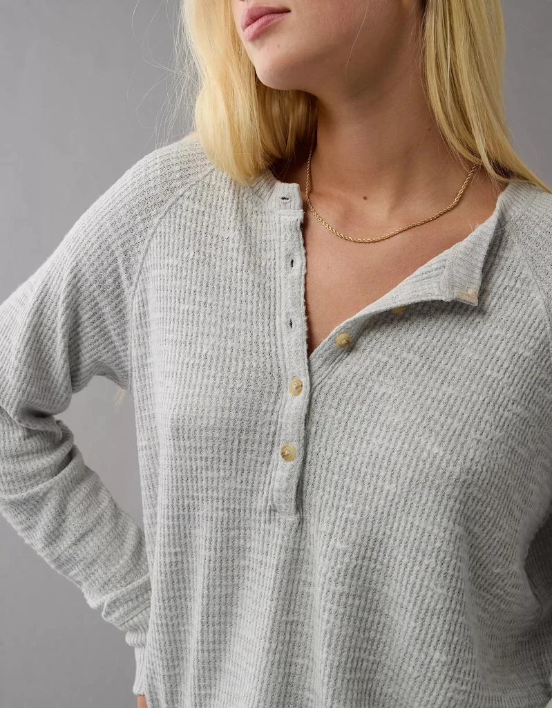 AE AE Plush Long-Sleeve Henley T-Shirt 6