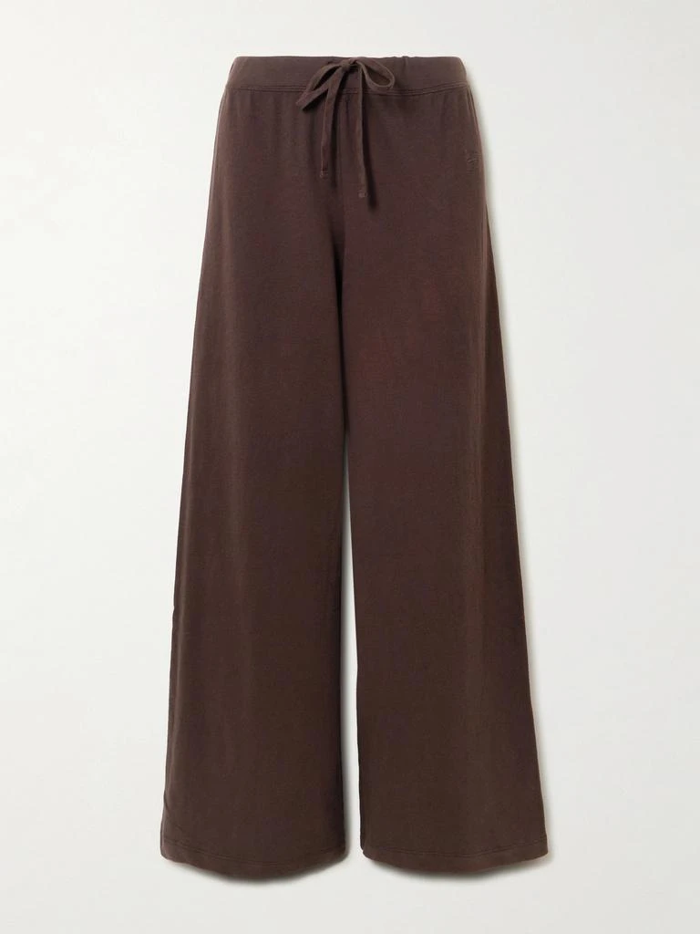 ÉTERNE Wide-leg Cotton-jersey Sweatpants