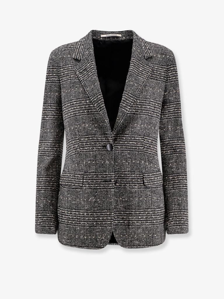 Prada Single-Breasted Houndstooth Blazer – On Sale Now with