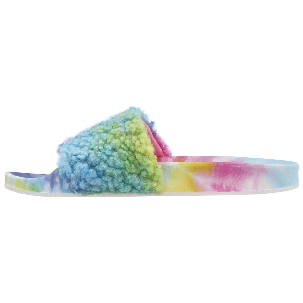 Steve Madden Shear Faux Fur Tie Dye Slippers 3