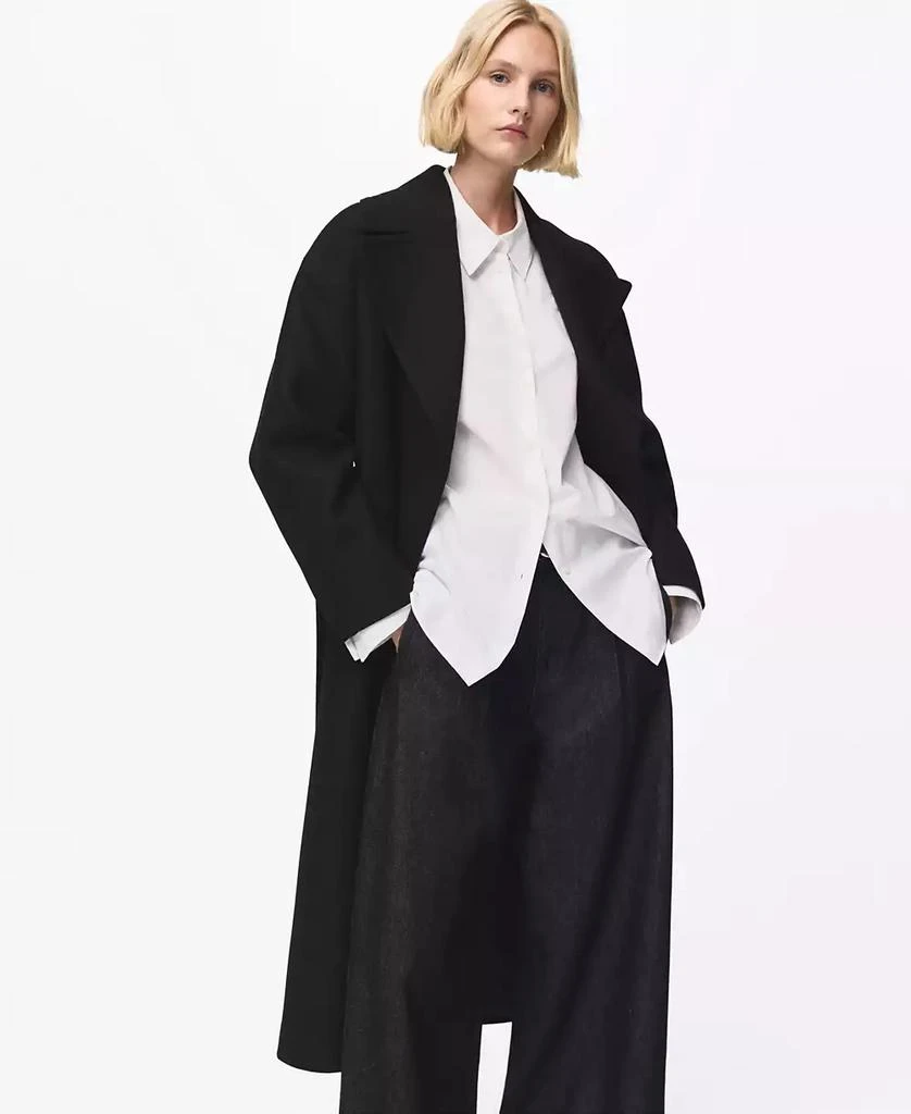 Mango Women
s Belted Manteco Wool Coat