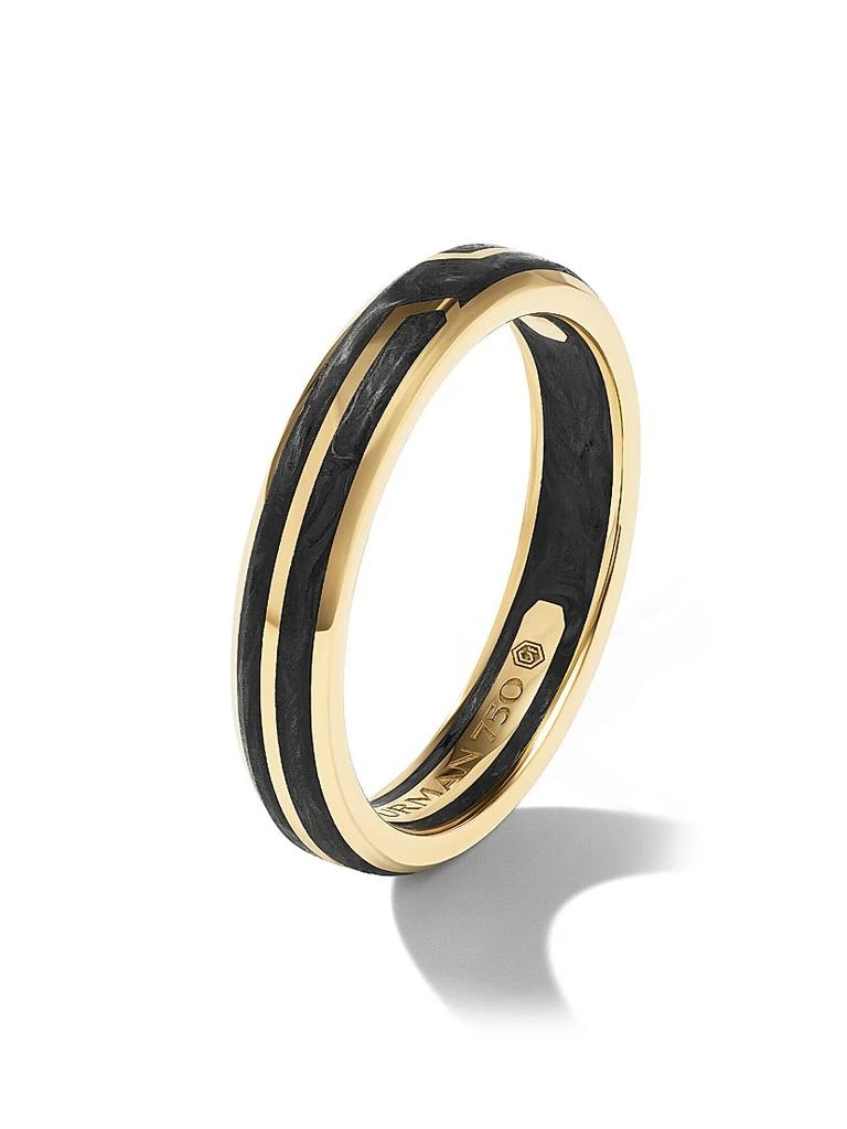 David Yurman Forged Carbon Band Ring in 18K Yellow Gold 2