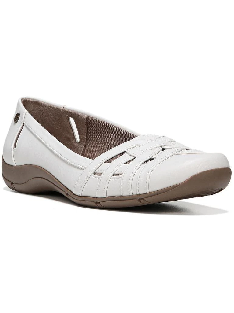 LifeStride Diverse  Womens Faux Leather Square Toe Flats 6