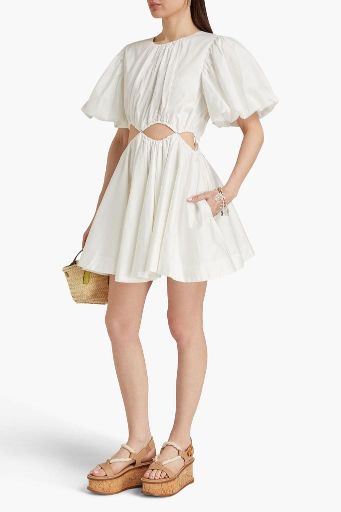 Aje Henriette cutout cotton-twill mini dress