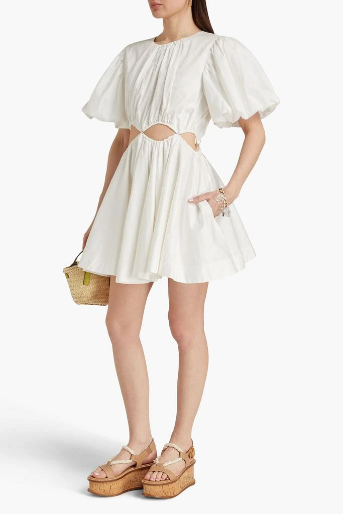 Aje Henriette cutout cotton-twill mini dress 2