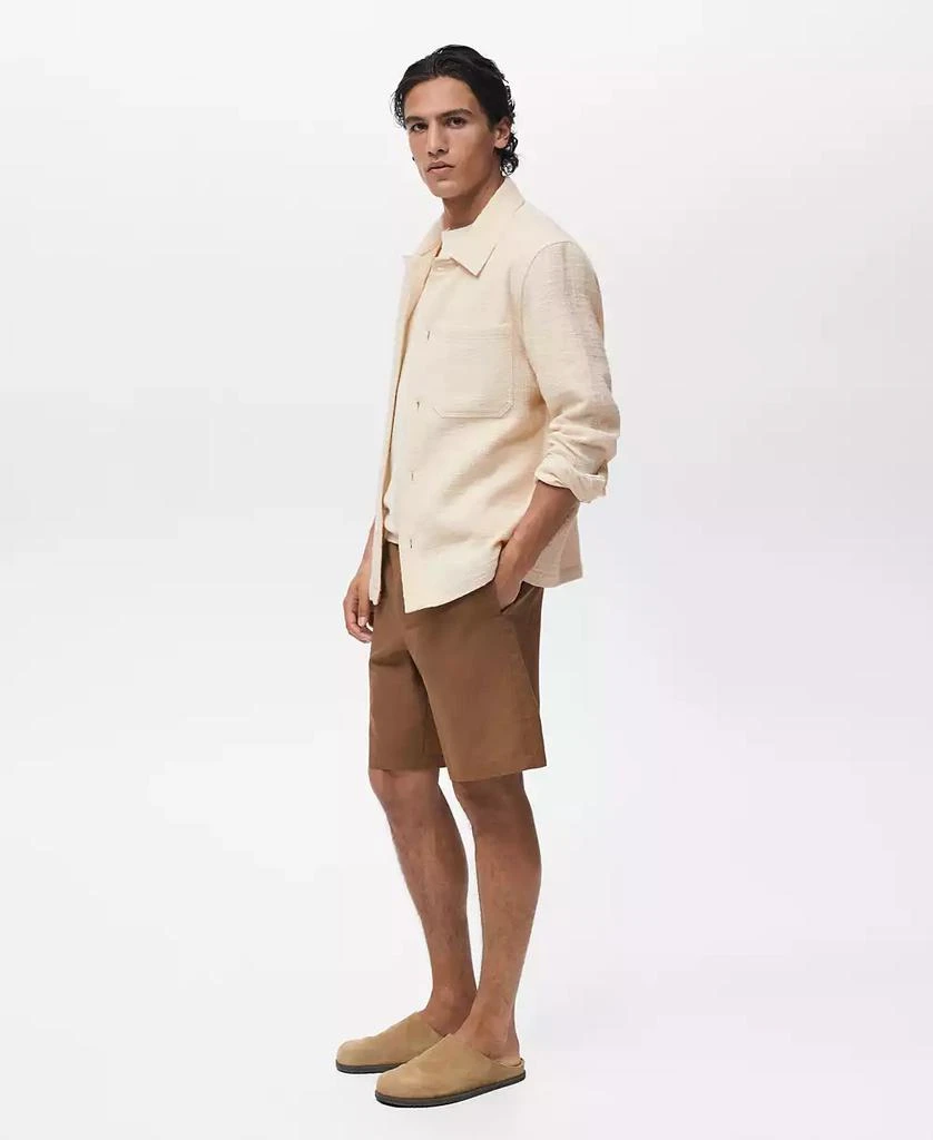 Mango Men's Structured Cotton Overshirt 4